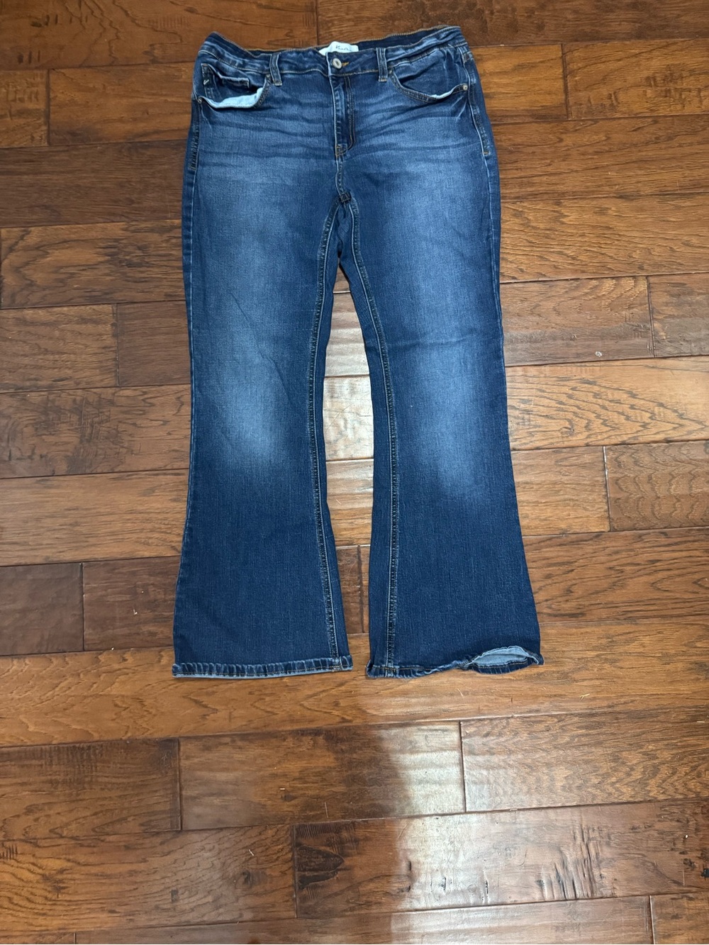 KanCan Dark Medium Blue Flare Jeans